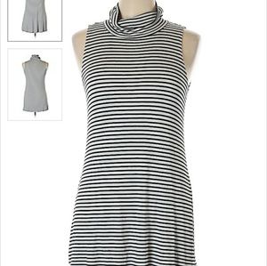 Cupio Turtleneck striped black and white shirt